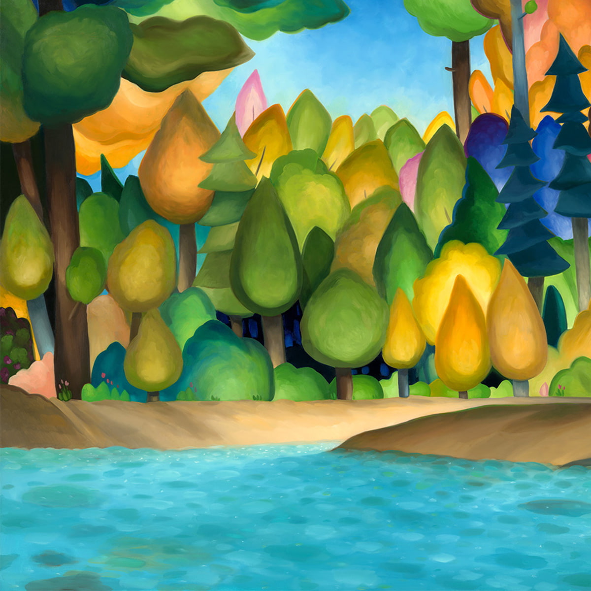 Enchanted Spring | Colorful Tree Oil Paintings | Sam's Original Art