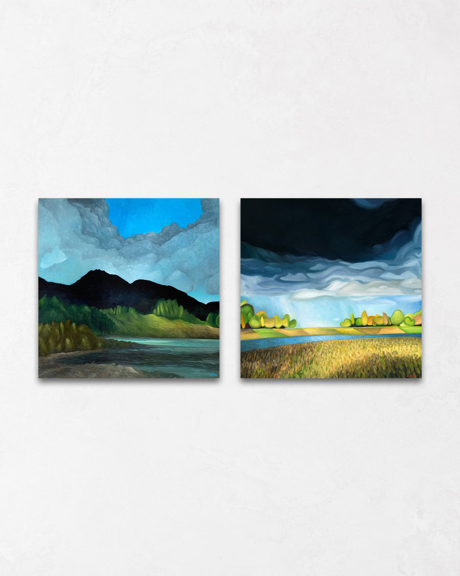 Lake and Prairie Canvas Print Set