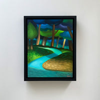 Forest with winding river paintings