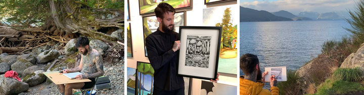 Framed Vancouver sketches for sale