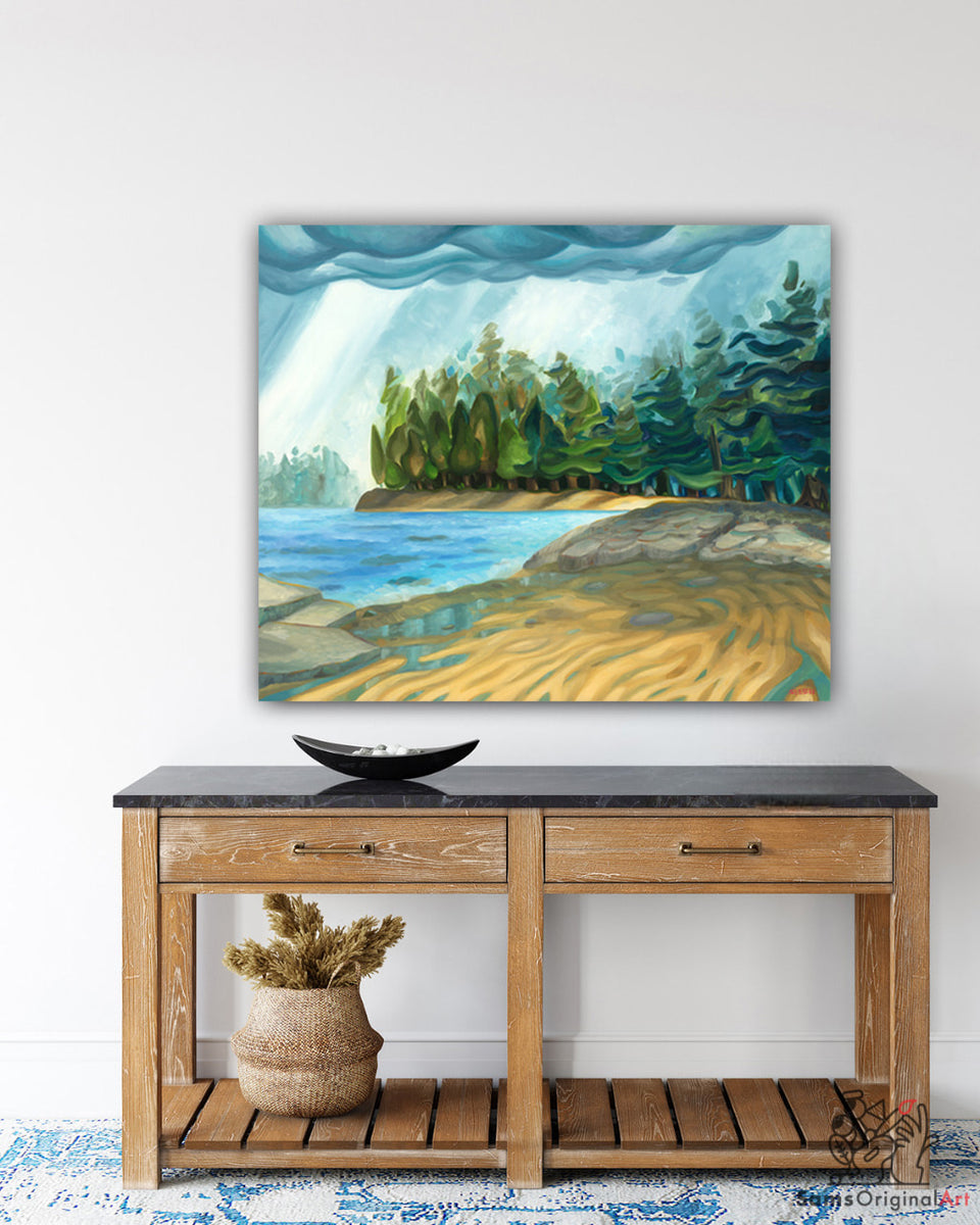 Tofino Storm Beach Paintings | Pacific Northwest Artwork – Sam's ...