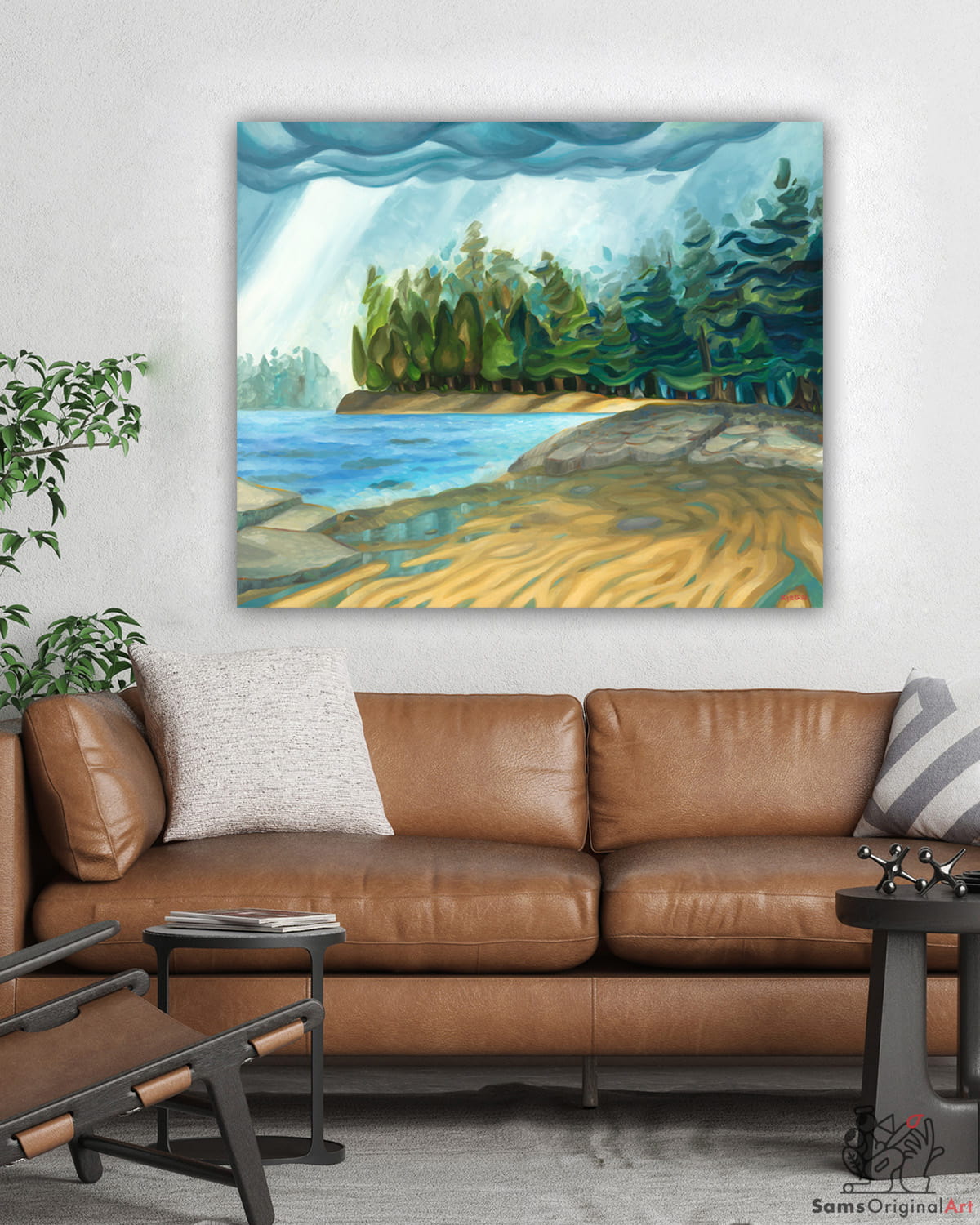 Tofino Storm Beach Paintings | Pacific Northwest Artwork – Sam's ...