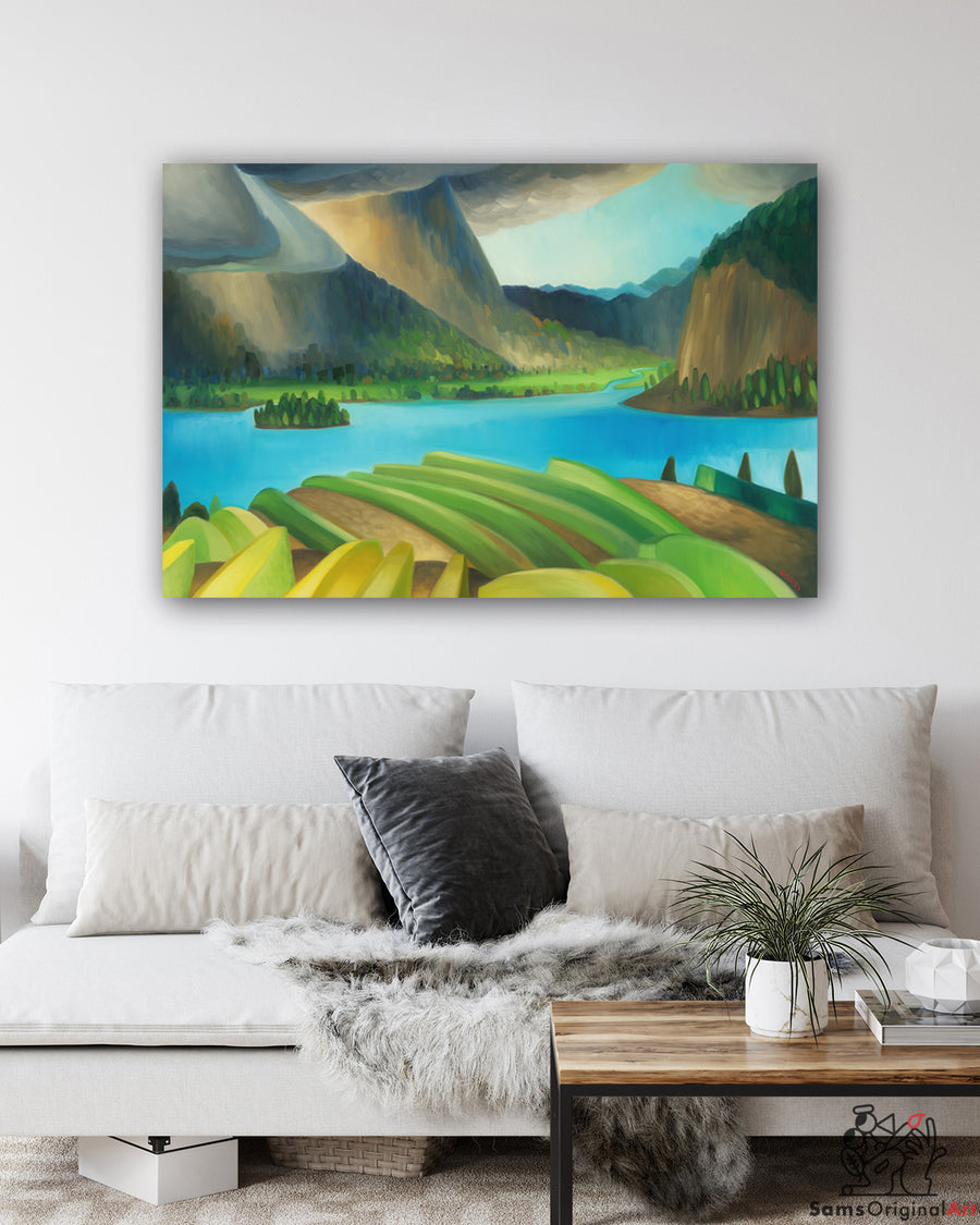 Vaseux Lake Vineyards Canvas Prints