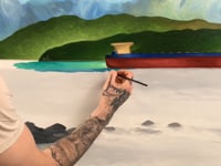 Freighter Vancouver Beach Paintings Video