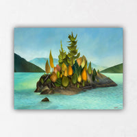 Colorful Island Paintings with Clear Water