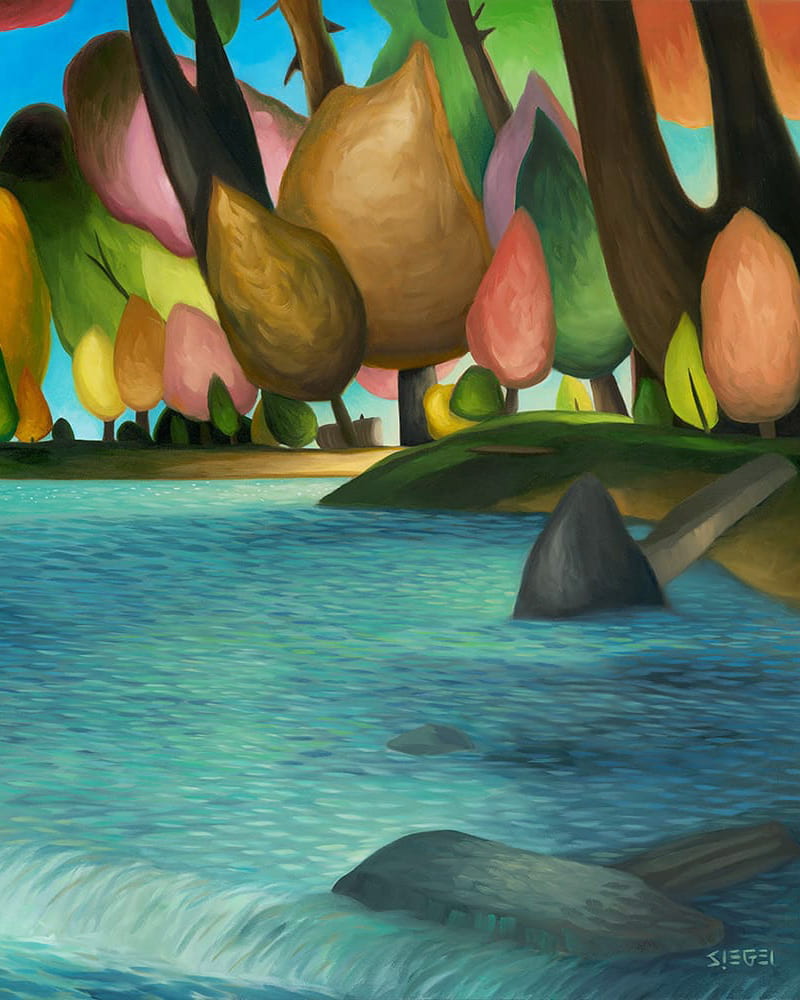 Autumn Falls | Colourful Tree Paintings | Vancouver Artist | Sams Original Art