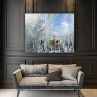 White and Grey Modern Artwork for Sale