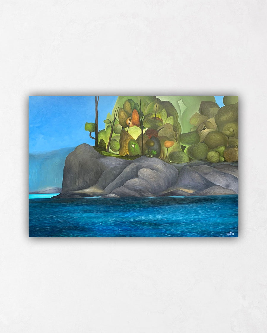 Whimsical Island Paintings and Canvas Prints