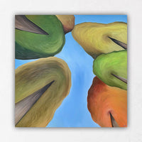 Whimsical Tree Oil Paintings