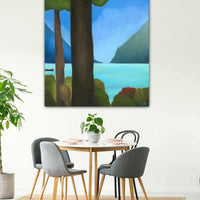 West Coast Ocean and Tree Paintings