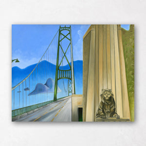 Lions Gate Bridge Painting Vancouver for Sale