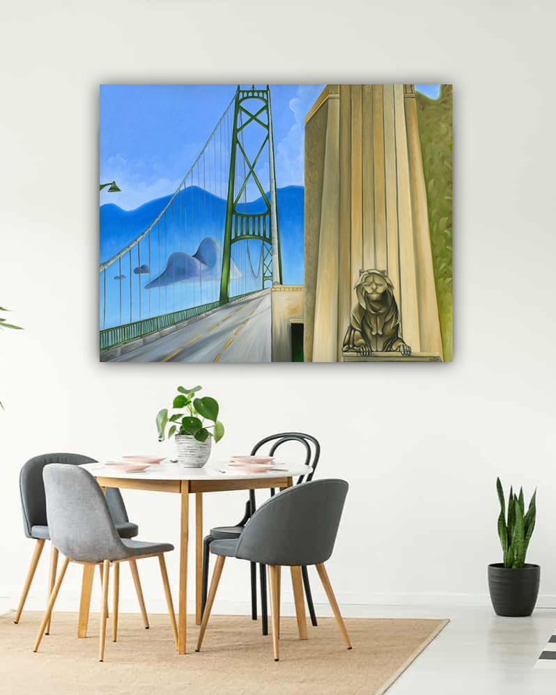 Painting of Lions Gate Bridge