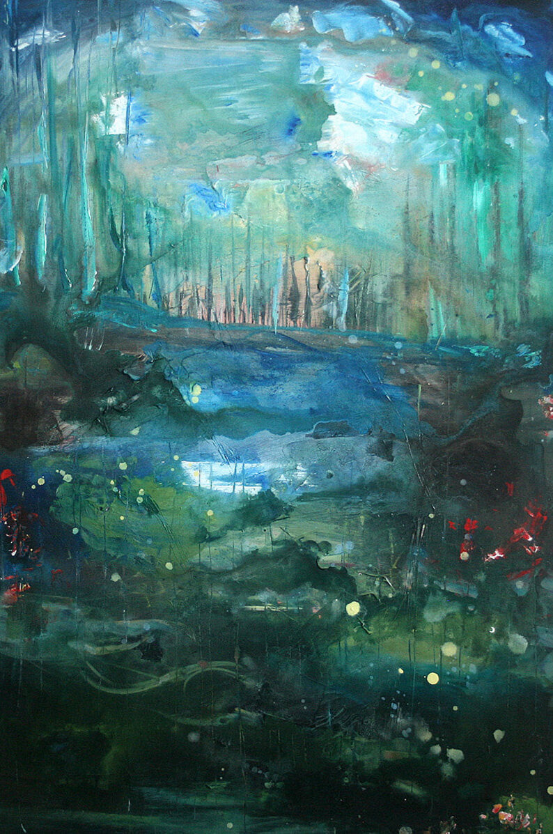 Green Forest Abstract Paintings Vancouver