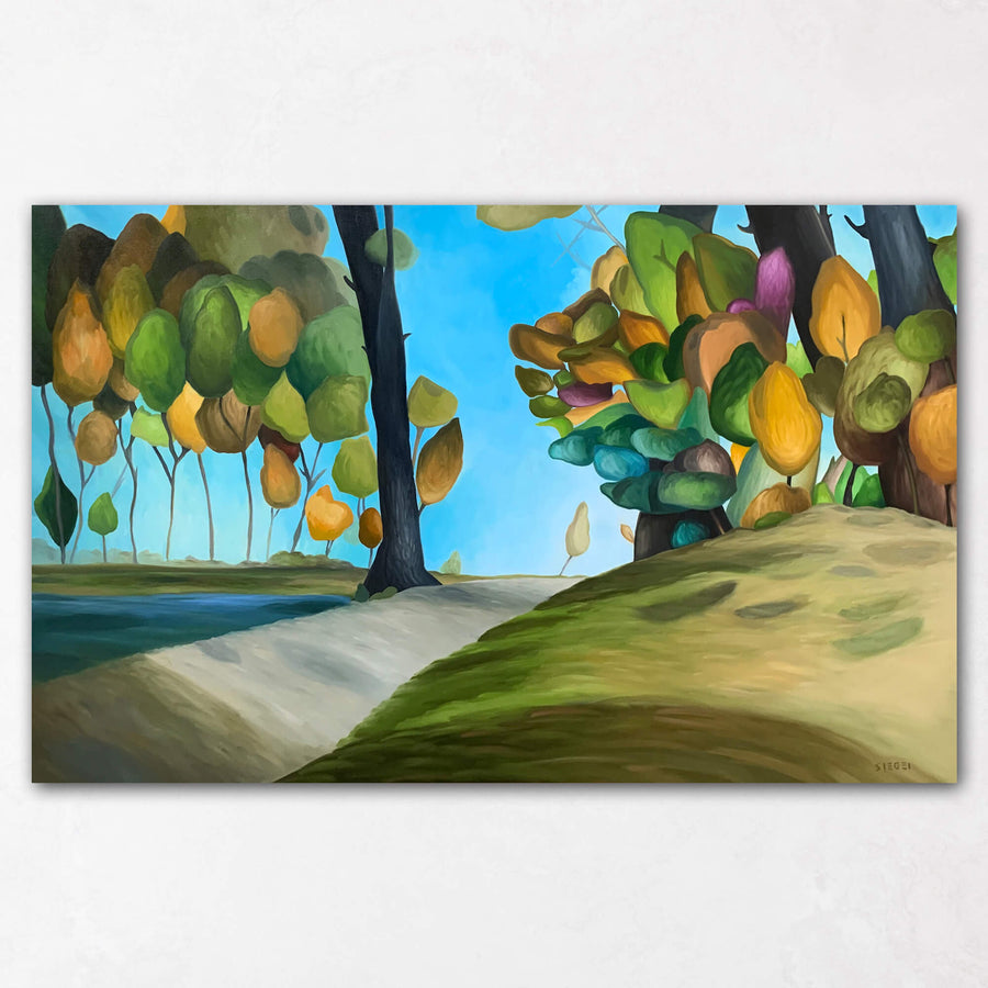 Colorful Tree and Path Paintings