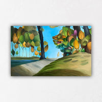 Pathway Paintings with Colorful Trees