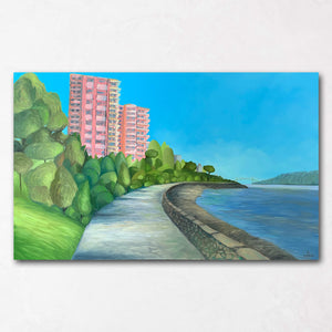 West Vancouver Seawall Paintings Pink Palace