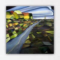 Geometric Landscape Oil Paintings