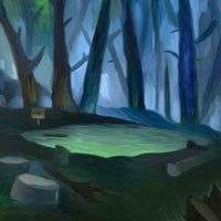 Spooky Forest Painting