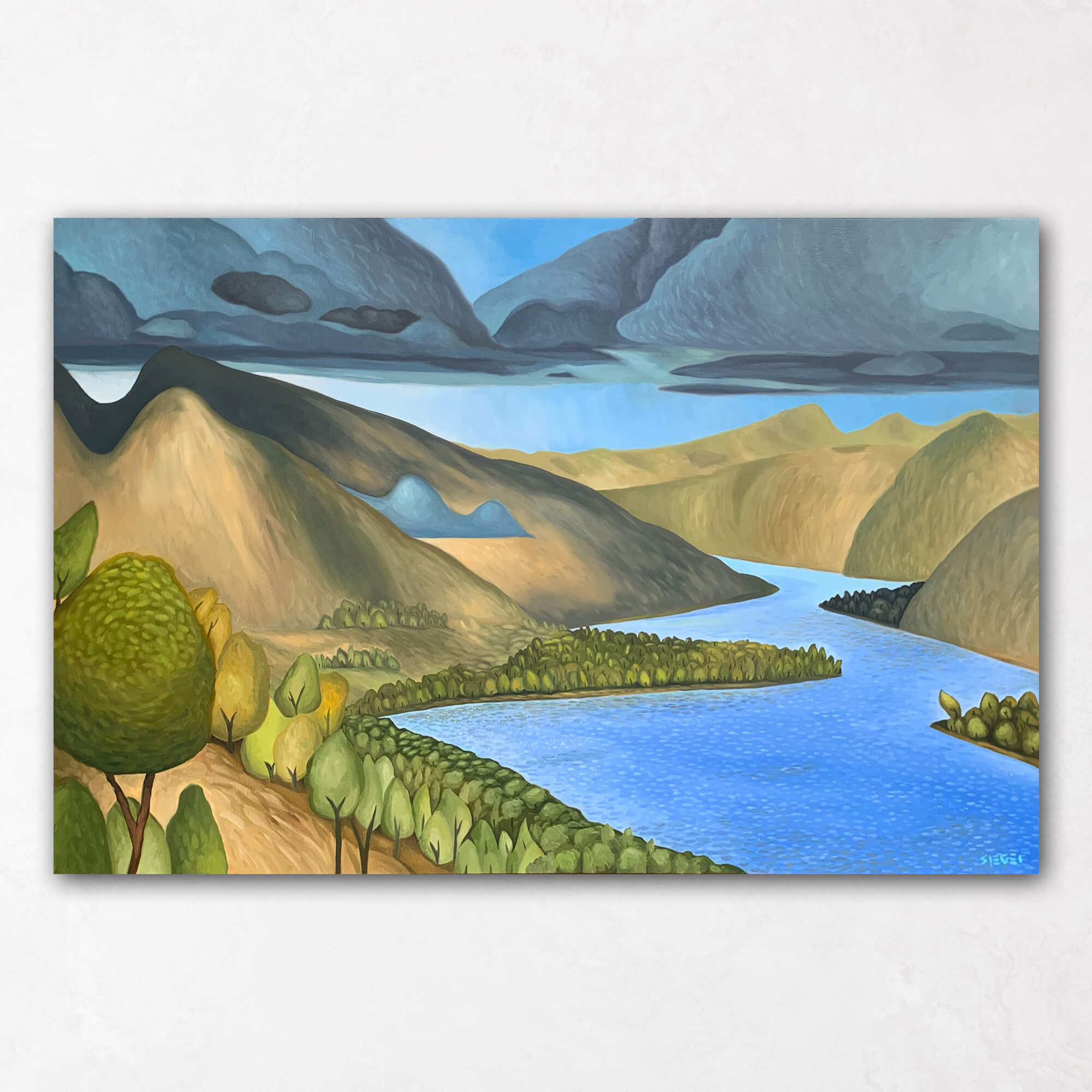 Thompson River | West Coast Oil Paintings Vancouver Artist | Sam's ...