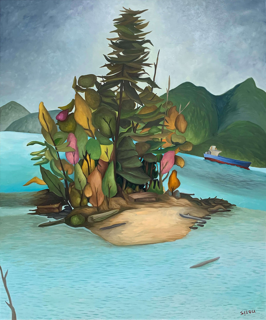 Tree Island Colourful Paintings