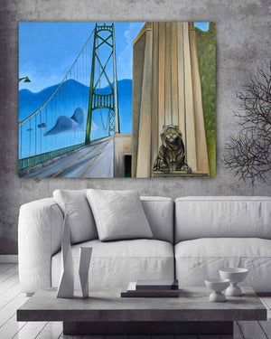 Lions Gate Bridge Art Canvas Prints