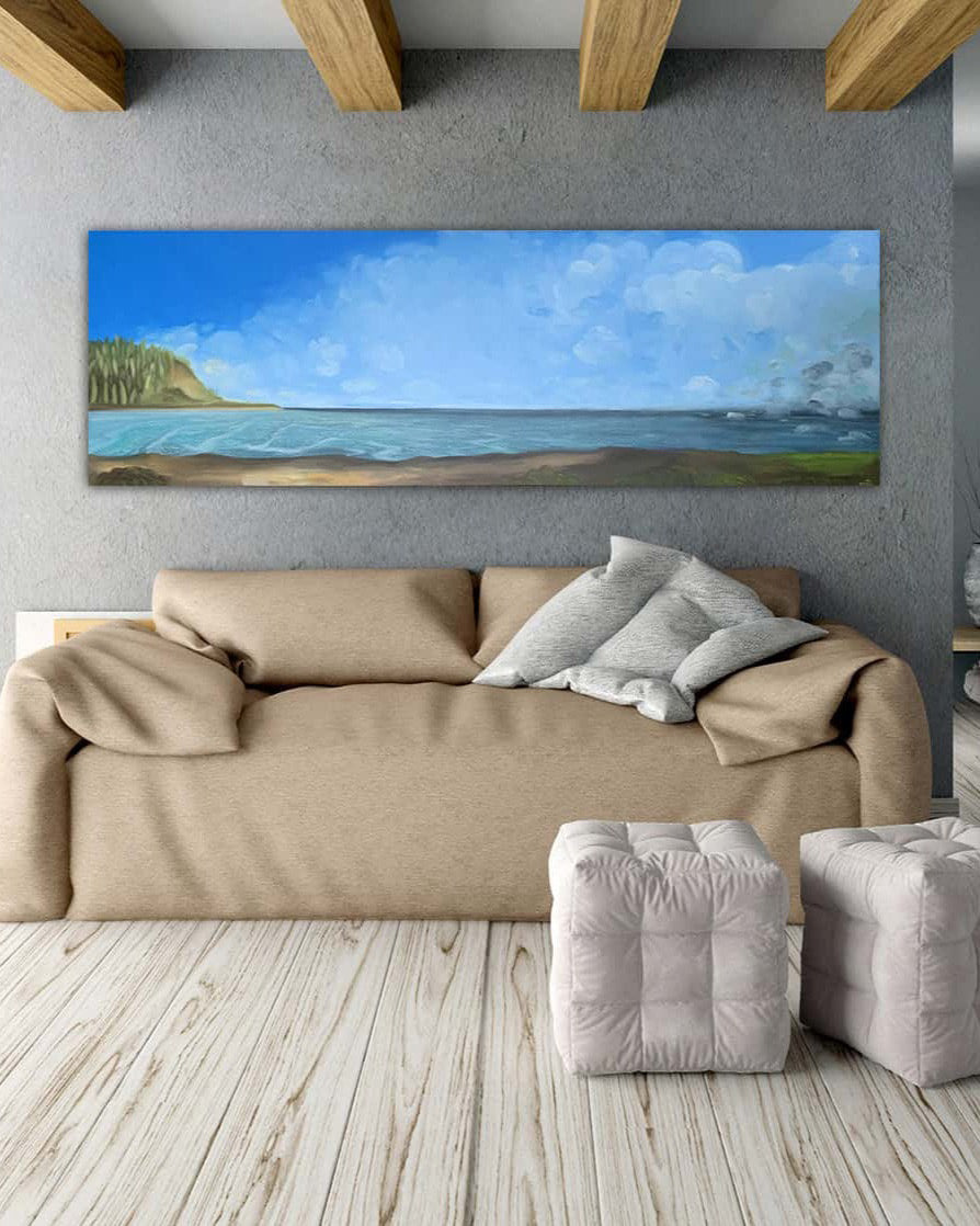 Panoramic Ocean Paintings and Canvas Prints