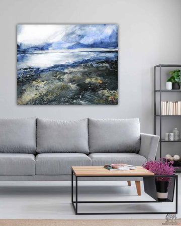 Winter Beach Paintings Abstract