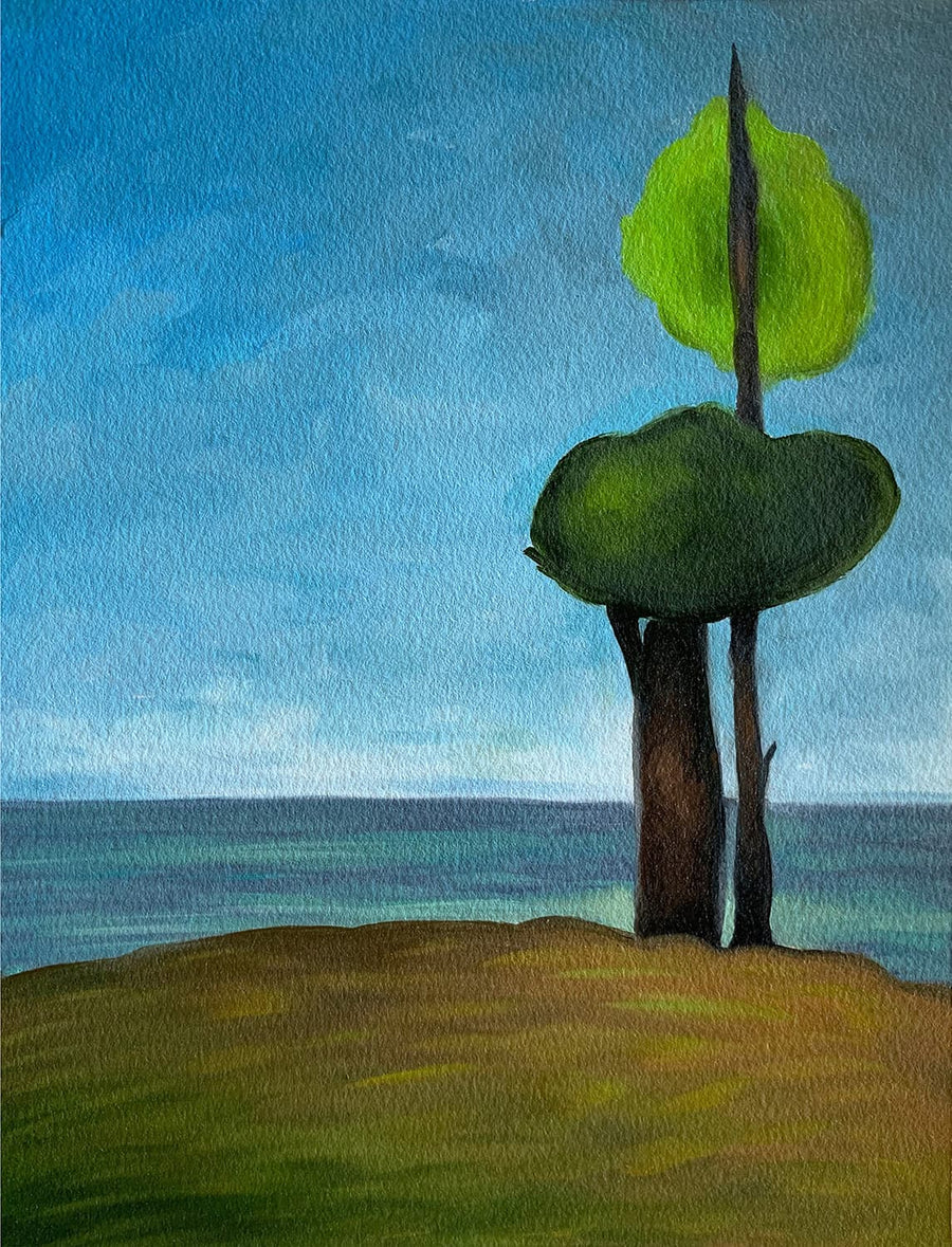 Two Trees and Ocean Paintings