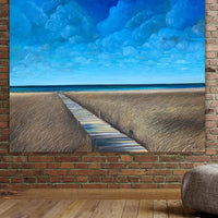 Boardwalk Paintings with Tall Grass Beach