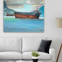 Freighter Paintings and Canvas Prints