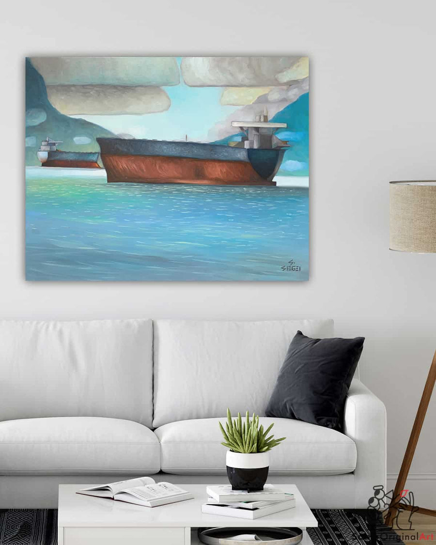 Freighter Paintings and Canvas Prints
