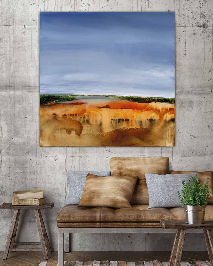 Blue Sky Horizon Paintings and Canvas Prints